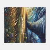 プレーリートルネードステンドグラス フリースブランケット (正面(横))