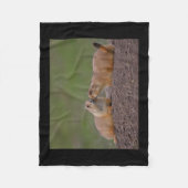 プレーリードッグのキス フリースブランケット (正面)