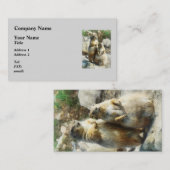 プレーリードッグのフォーマルなポートレート 名刺 (正面/裏面)