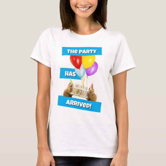 プレーリードッグの誕生日パーティー Tシャツ (正面)