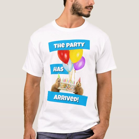 プレーリードッグの誕生日パーティー Tシャツ (正面)