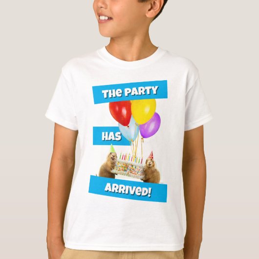 プレーリードッグの誕生日パーティー Tシャツ (正面)