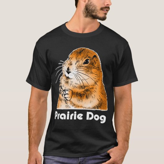 プレーリードッグの顔(2) Tシャツ (正面)
