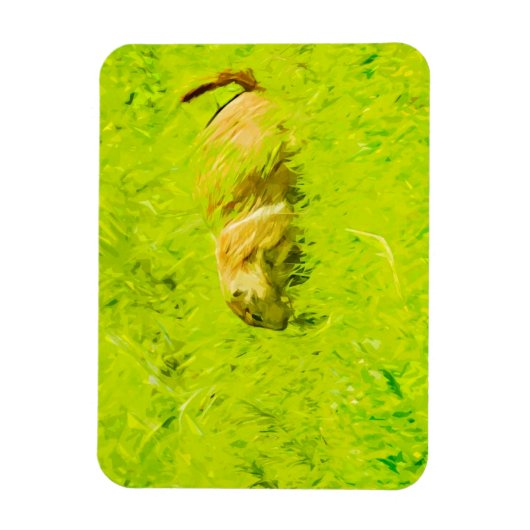 プレーリードッグ抽象芸術印象主義 マグネット (縦)