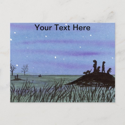 プレーリードッグ ポストカード (正面)