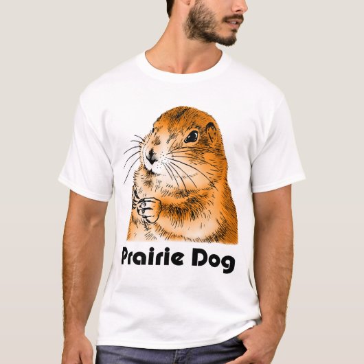 プレーリードッグ(Aの背部姿) Tシャツ (正面)