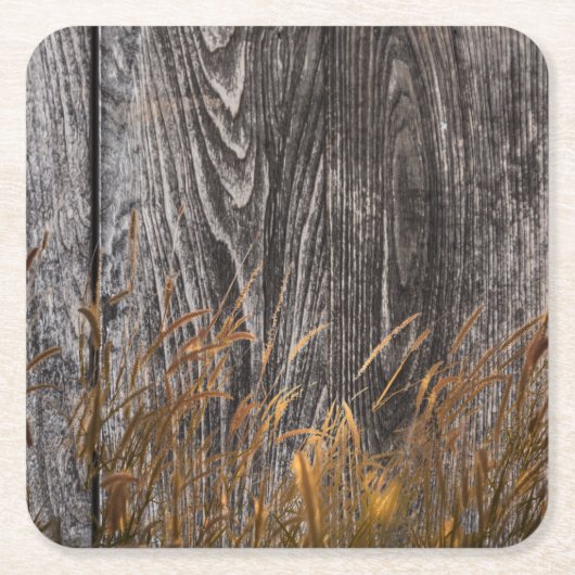プレーリーハーベストウィートオンバーンドボード スクエアペーパーコースター (正面)