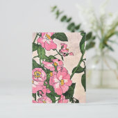 プレーリーバラかわいらし、フローライラストレーション、 ポストカード (スタンド正面)