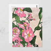 プレーリーバラかわいらし、フローライラストレーション、 ポストカード (正面/裏面)