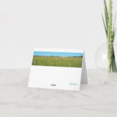 プレーリーフェンスとブルースカイ折り畳みグリーティングカード カード (裏面)