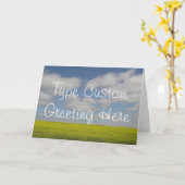 プレーリーランドスケープカードマニトバパーソナライズされたカード カード (黄色い花)