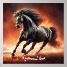 プレーリー火と黒馬 ポスター