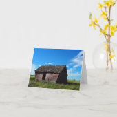 プレーリー素朴バーンドグリーティングカード カード (黄色い花)