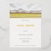 プレーリー開花ブライダルシャワー 箔招待状 (正面)