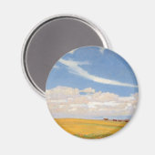 プレーリーAfter Storm by Maynard Dixon,ヴィンテージ・アート マグネット (正面/裏面)