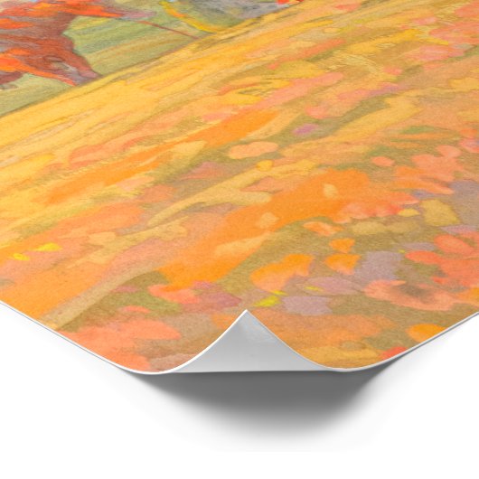 プレーリ夕べバイメイナード・ディクソン ポスター (角)