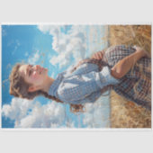 プレーリ妊婦のカントリーウェスタン素朴 薄葉紙 (正面)