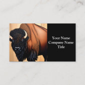 プレーリ威厳のあるバイソン – ワイルドアンドフリー 名刺 (正面)