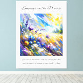 プレーリ感動的ーの夏 キャンバスプリント (インサイチュ (ウッドフロア))