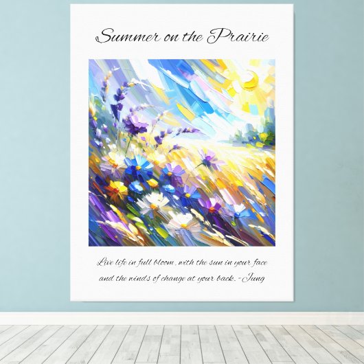 プレーリ感動的ーの夏 キャンバスプリント (インサイチュ (ウッドフロア))