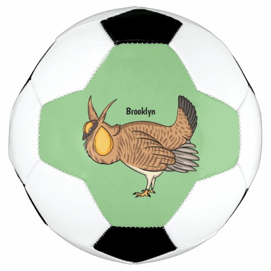 プレーリ素晴らしーチキン漫画イラストレーション サッカーボール (正面)