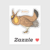 プレーリ素晴らしーチキン漫画イラストレーション シール (シート)