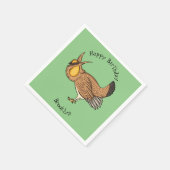 プレーリ素晴らしーチキン漫画イラストレーション スタンダードカクテルナプキン (角)