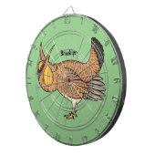 プレーリ素晴らしーチキン漫画イラストレーション ダーツボード (正面右)