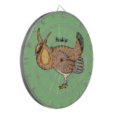 プレーリ素晴らしーチキン漫画イラストレーション ダーツボード (正面左)