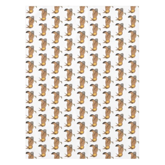 プレーリ素晴らしーチキン漫画イラストレーション テーブルクロス (正面)