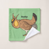 プレーリ素晴らしーチキン漫画イラストレーション バスタオルセット (ウォッシュタオル)