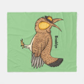 プレーリ素晴らしーチキン漫画イラストレーション フリースブランケット (正面(横))