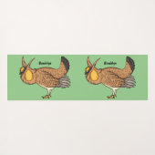 プレーリ素晴らしーチキン漫画イラストレーション ヨガマット (裏面(横))