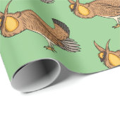 プレーリ素晴らしーチキン漫画イラストレーション ラッピングペーパー (ロールコーナー)