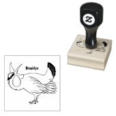 プレーリ素晴らしーチキン漫画イラストレーション ラバースタンプ (押印)