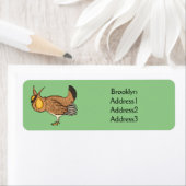 プレーリ素晴らしーチキン漫画イラストレーション ラベル (インサイチュ)