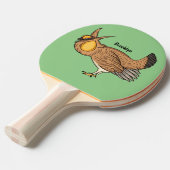 プレーリ素晴らしーチキン漫画イラストレーション 卓球ラケット (正面アングル)