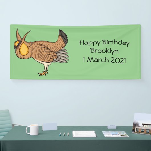 プレーリ素晴らしーチキン漫画イラストレーション 横断幕 (トレードショー)