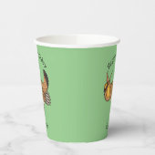 プレーリ素晴らしーチキン漫画イラストレーション 紙コップ (左)