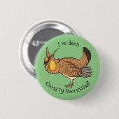 プレーリ素晴らしーチキン漫画イラストレーション 缶バッジ (正面&裏面)