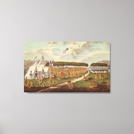 プレーリ素晴らしー・デュで開催された条約の見解 キャンバスプリント (正面)