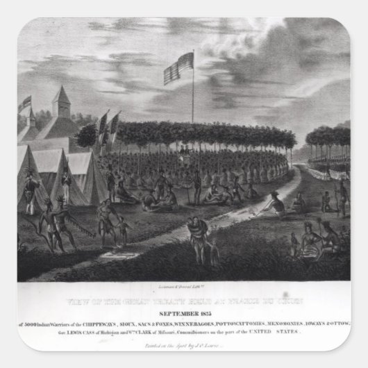 プレーリ素晴らしー・デュで開催された条約の見解 スクエアシール (正面)