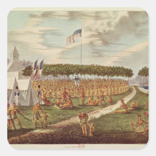 プレーリ素晴らしー・デュで開催された条約の見解 スクエアシール (正面)