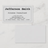 プレーンおよびクリーンフィットネスコンサルタントの名刺 名刺 (正面/裏面)