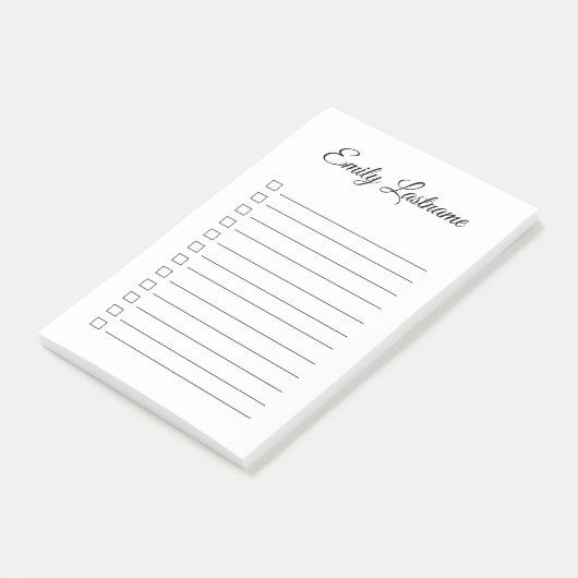 プレーンおよびシンプルパーソナライズされたメモ ポストイット (アングル)