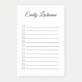 プレーンおよびシンプルパーソナライズされたメモ ポストイット (正面)