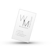 プレーンおよびシンプルプロフェッショナルホワイトQRコードカード 名刺