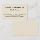 プレーンおよびシンプルプロフェッショナル名刺 名刺 (正面/裏面)