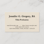 プレーンおよびシンプルプロフェッショナル名刺 名刺 (正面)