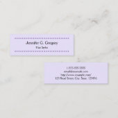 プレーンおよびシンプル美容師名刺 スキニー名刺 (正面/裏面)